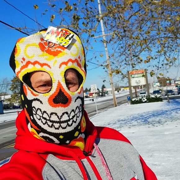 Okutani Other - Sugar Skull Ski Mask Adult Eye Holes Bin2